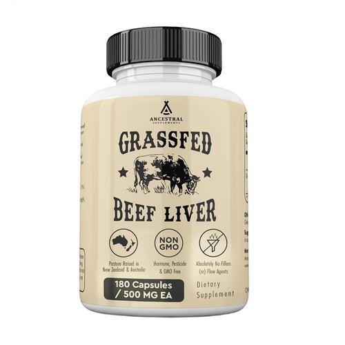 Ancestral Supplements Grass Fed Beef Thyroid 500 Mg 180 Capsules