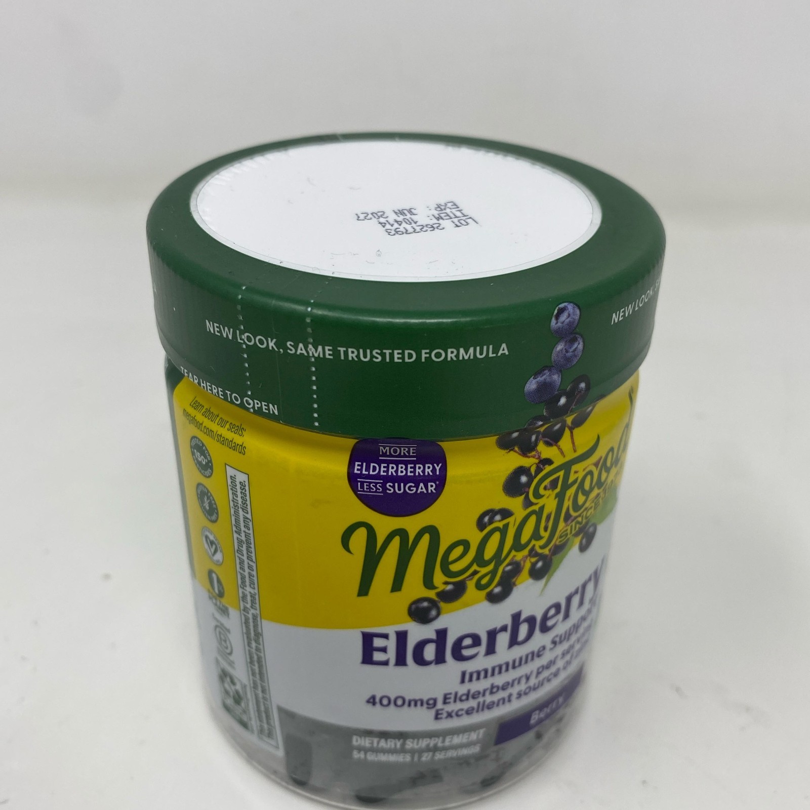 MegaFood Elderberry Immune Support Gummies Berry 54ct with Zinc