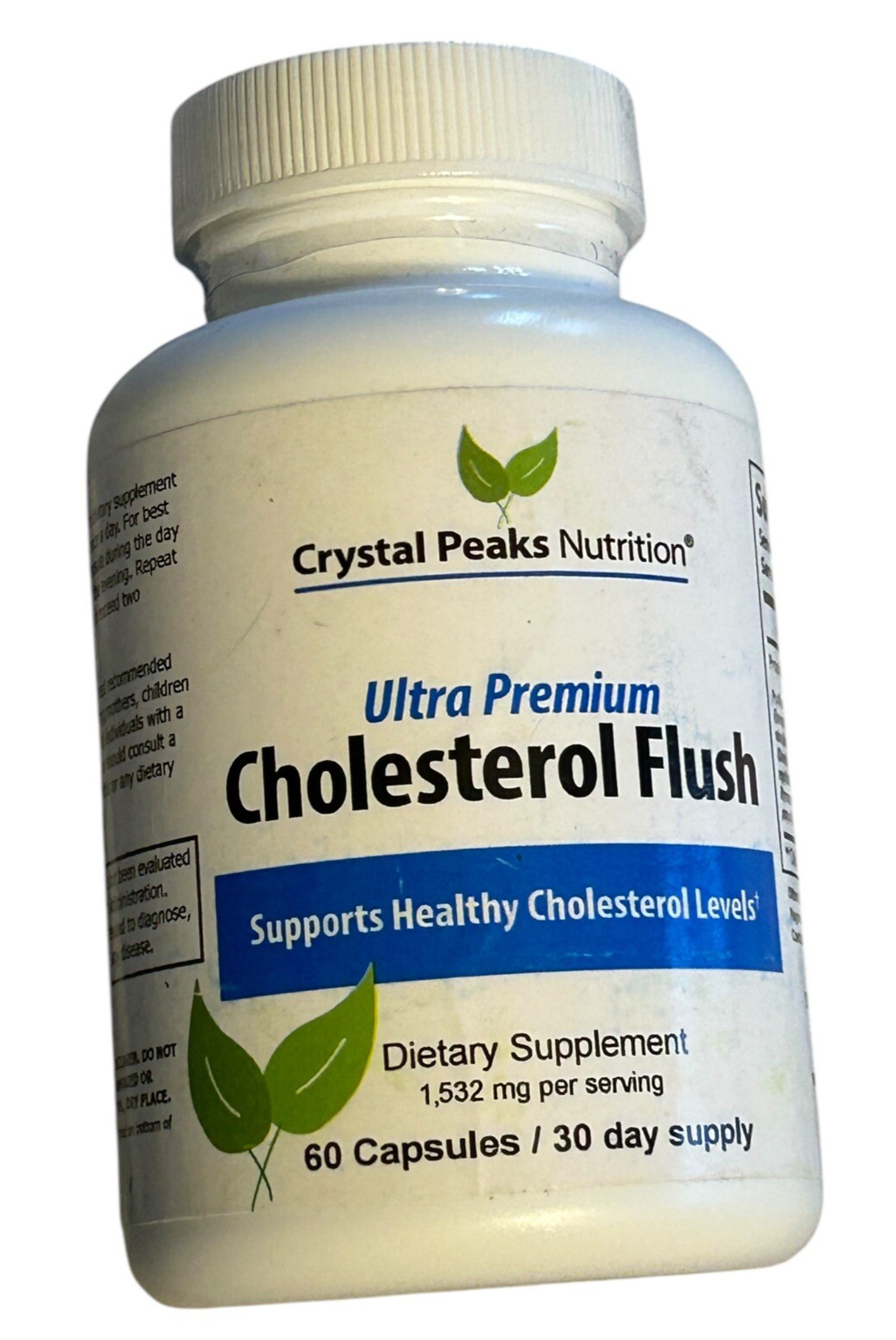 Cholesterol Flush – 1532 mg Crystal Peaks Nutrition – 60 Capsules – Ex: 10/28