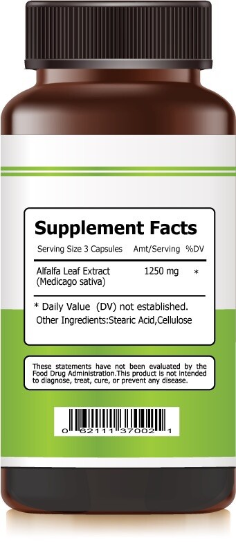 Alfalfa Extract, Contains Protein, Trace Mineral, Vitamins, Dietary Fiber
