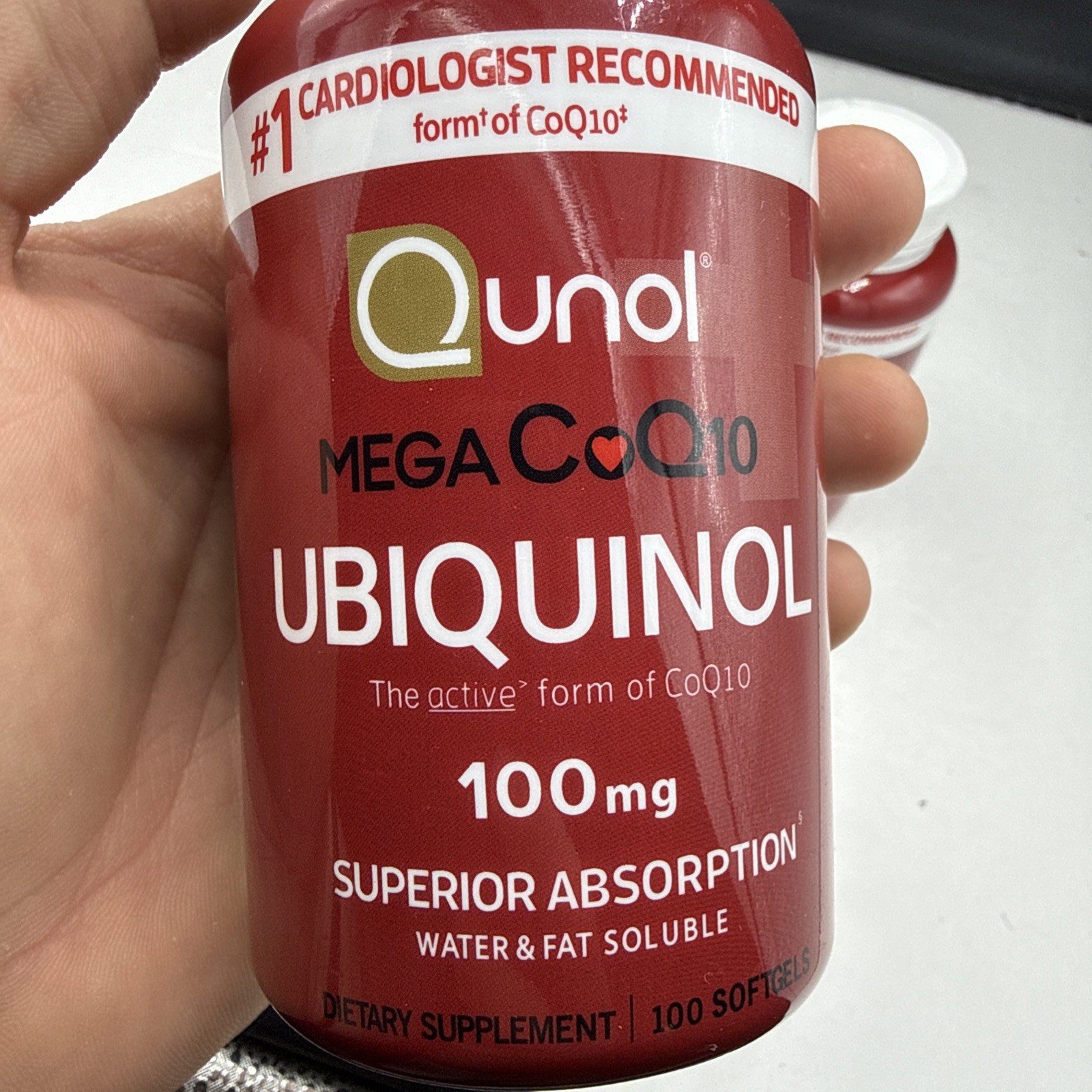 100mg 300MO. QUNOL UBIQUINOL Softgels Mega CoQ10 Supplement 3 bottles Exp 2027