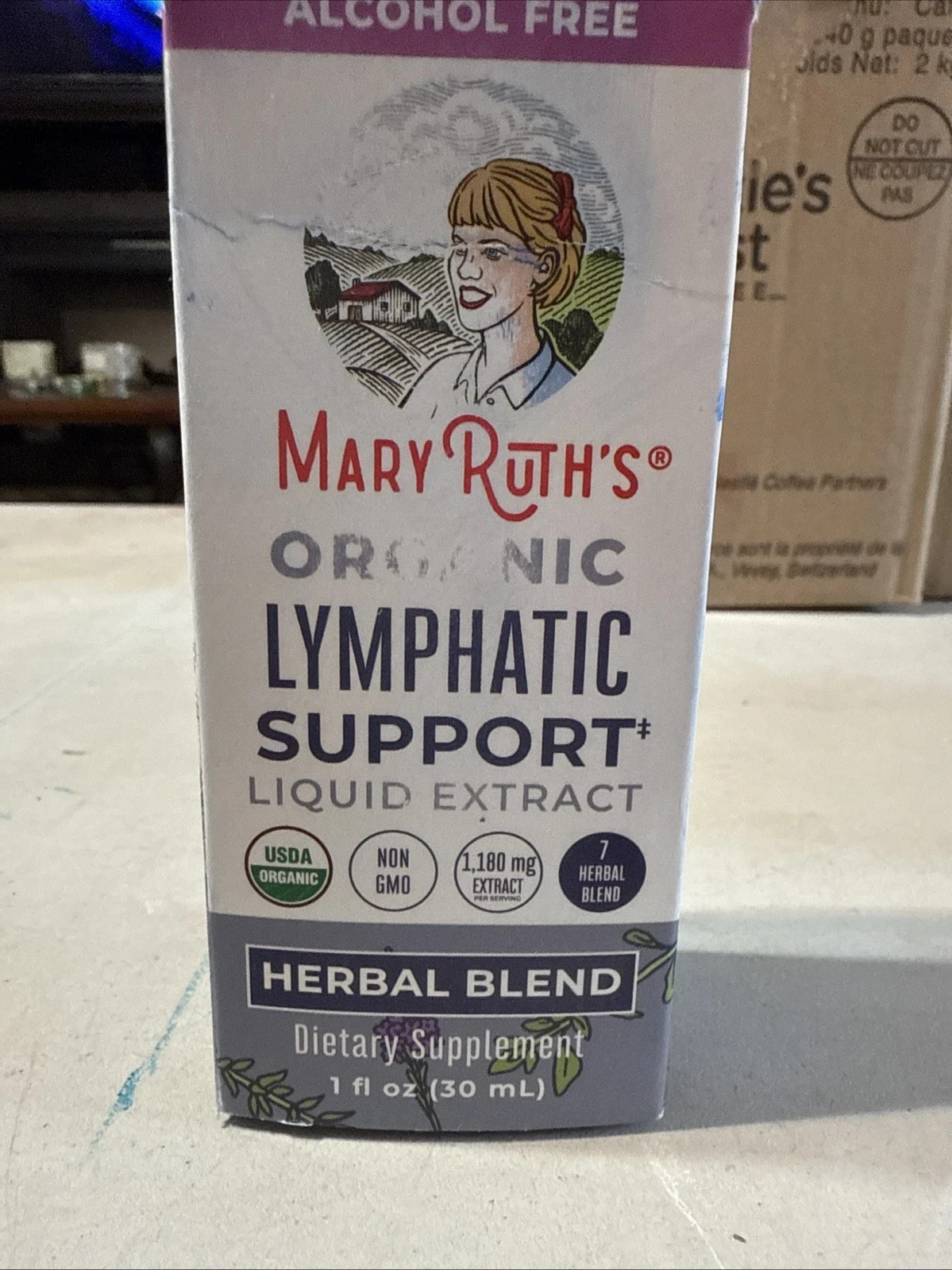 Mary Ruth’s Organic Lymphatic Support Liquid Extract, Alcohol Free,Free Shipping