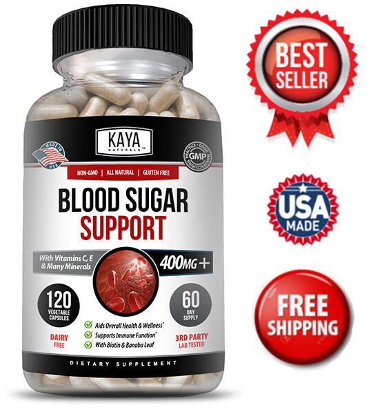 BLOOD SUGAR SUPPORT Alpha Lipoic Acid & Cinnamon 20 Herbs 120 Capsules