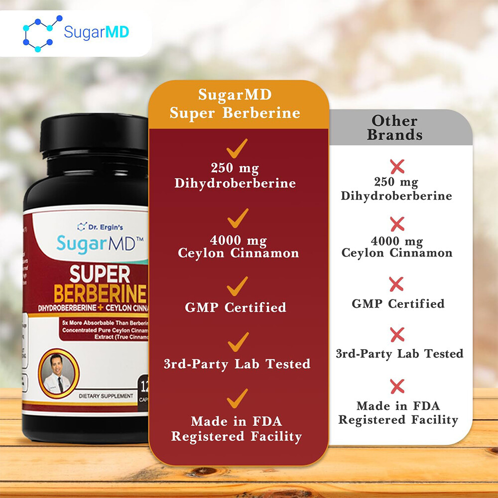 Super Berberine Capsules Ceylon Cinnamon Skin Antioxidant Support 120 CT US