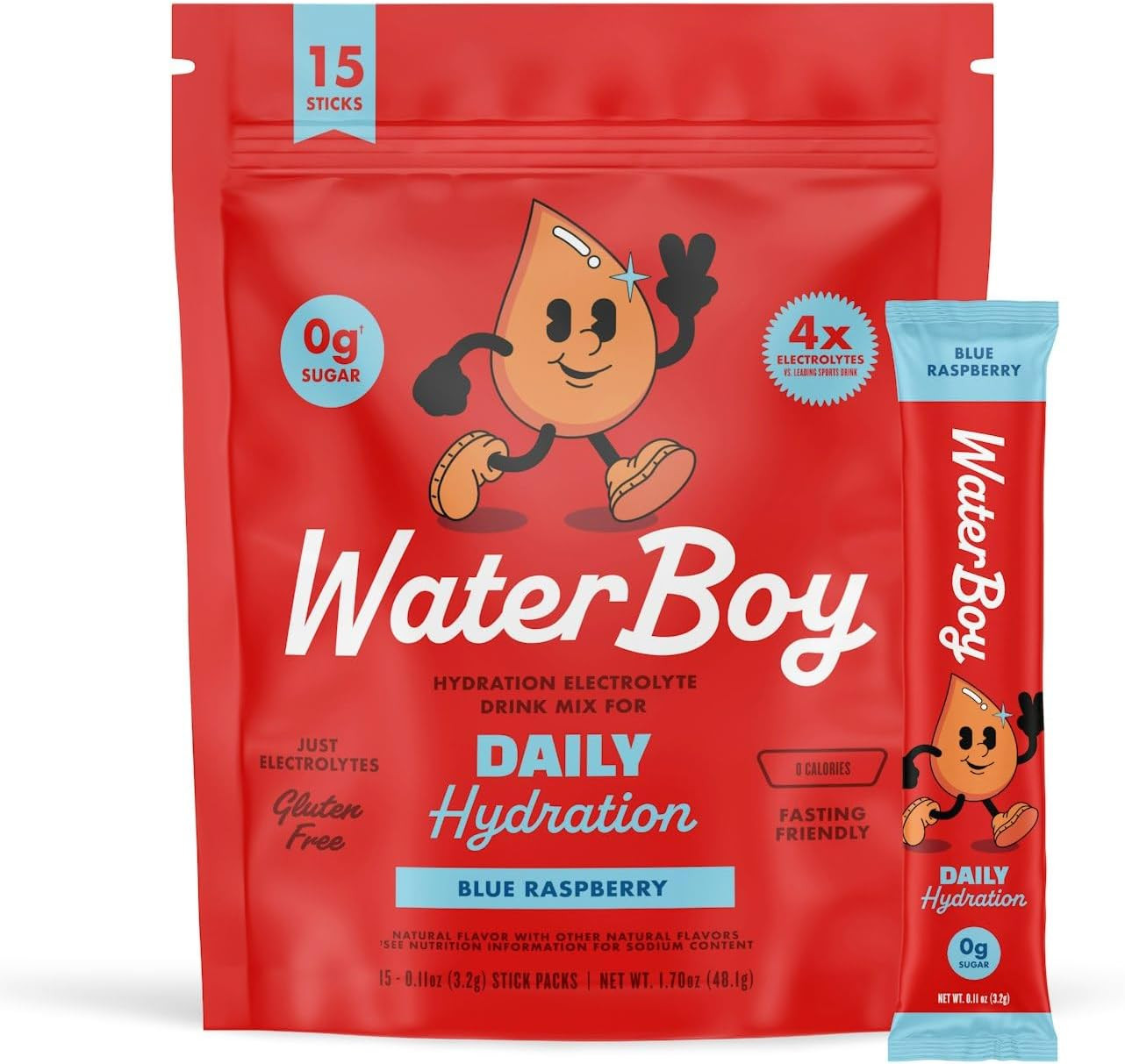 Daily Hydration | 1,570Mg Electrolyte Powder Packets | No Sugar, All Natural, Gl