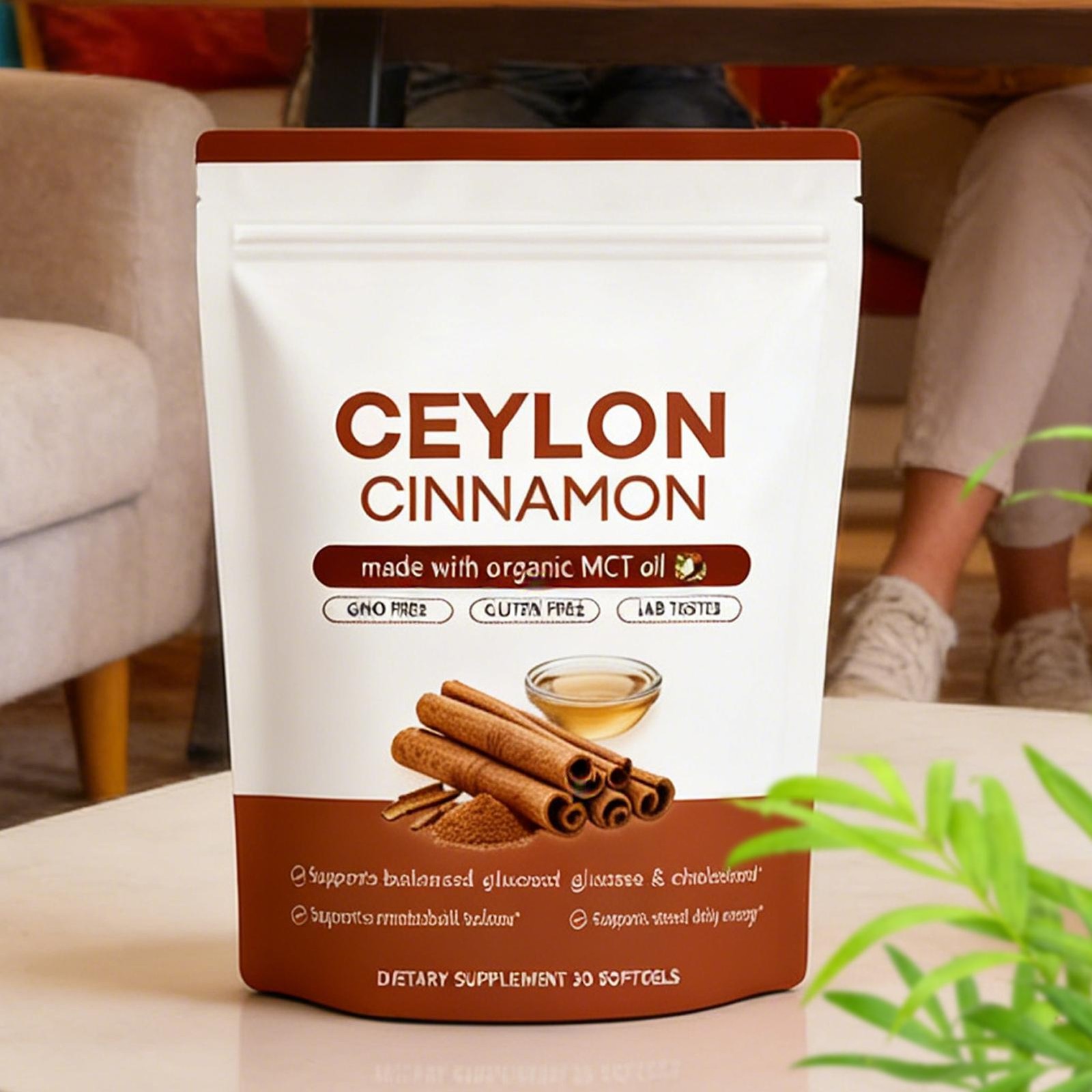Ceylon Cinnamon Softgels, Ceylon Cinnamon Soft Gels 7200Mg Equivalent with Mct O