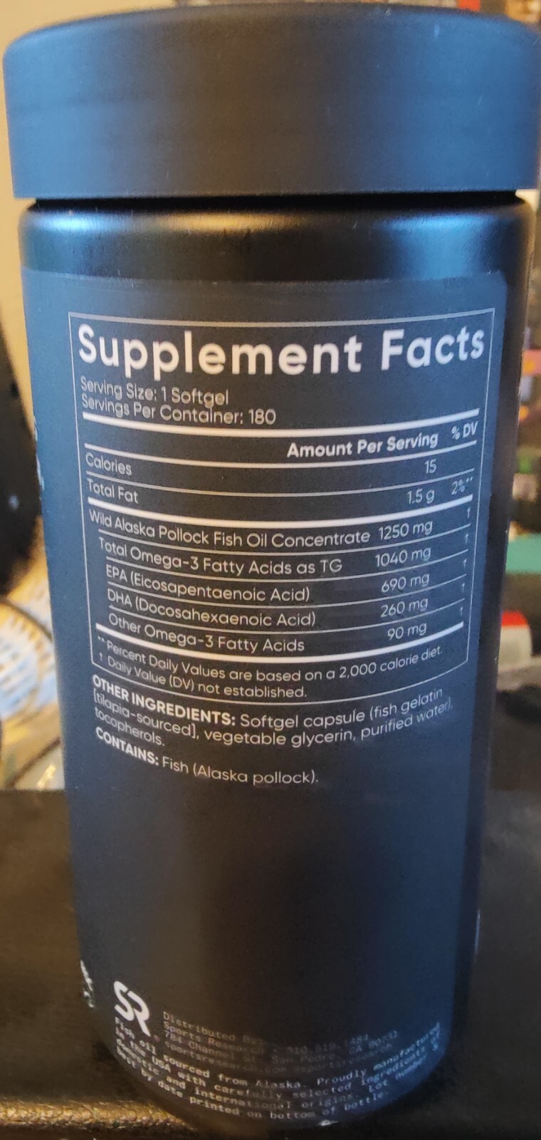 Triple Strength Omega 3 Fish Oil Burpless Supplement EPA DHA Fatty Acids 180 ct