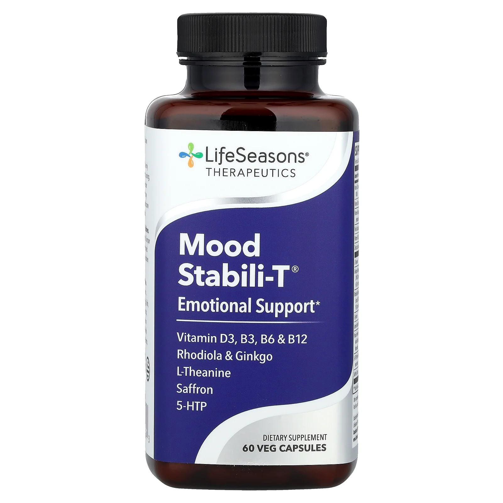 2 X LifeSeasons, Mood Stabili-T�, Emotional Support, 60 Veg Capsules