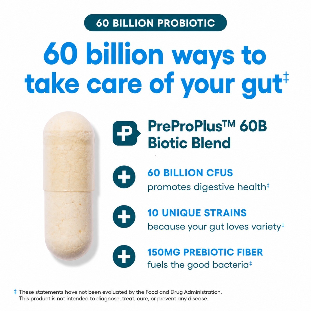 Physician’s Choice 60 Billion Probiotic, 30 Capsules – Gut & Immune Support