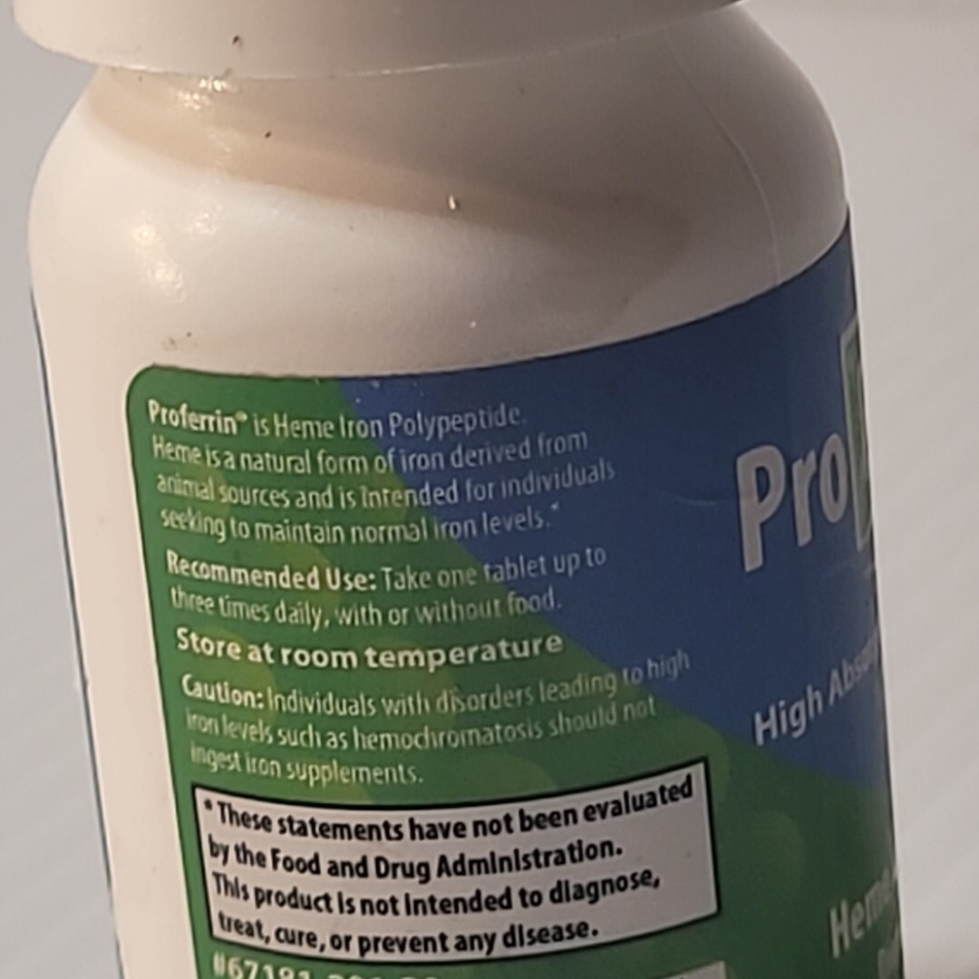ES- 10.5mg of High Absorbing Heme Iron Polypeptide Made in The USA 30 Tablets