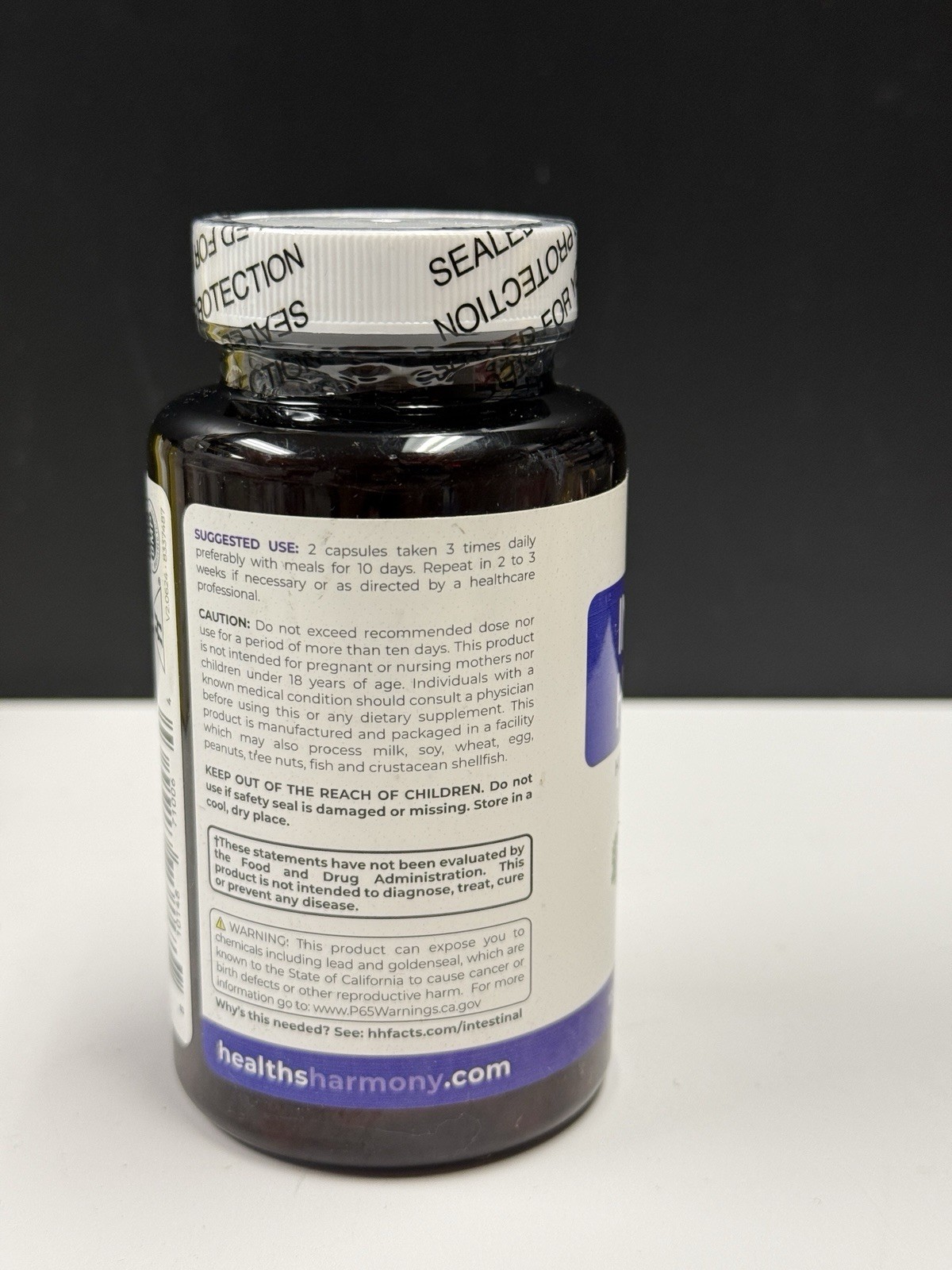 Healths Harmony Intestinal Health Herbal Blend With Zinc 120 Capsules 06/26