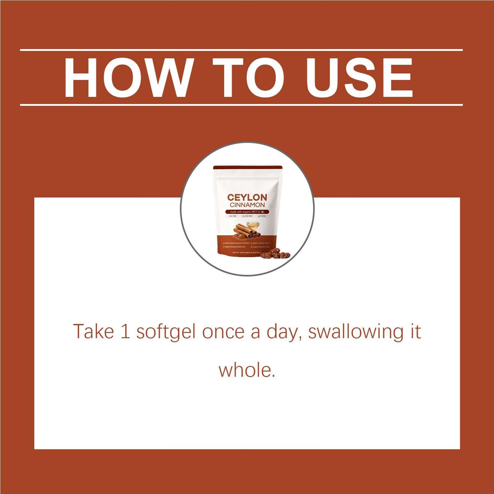 Ceylon Cinnamon Softgels, Ceylon Cinnamon 30 Soft Gels includes Organic Mct Oil