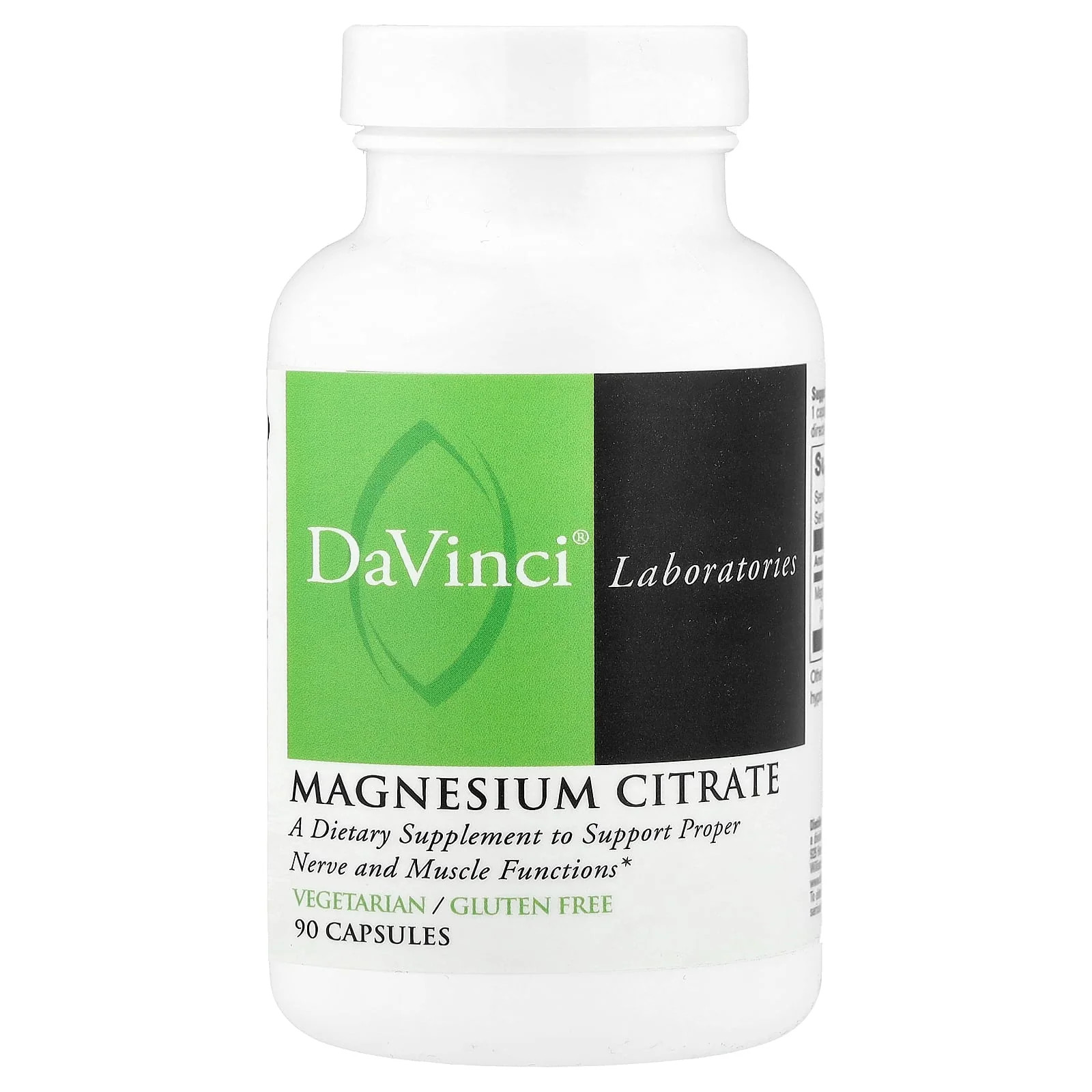 2 X DaVinci Laboratories, Magnesium Citrate, 90 Capsules (140 mg per Capsule)