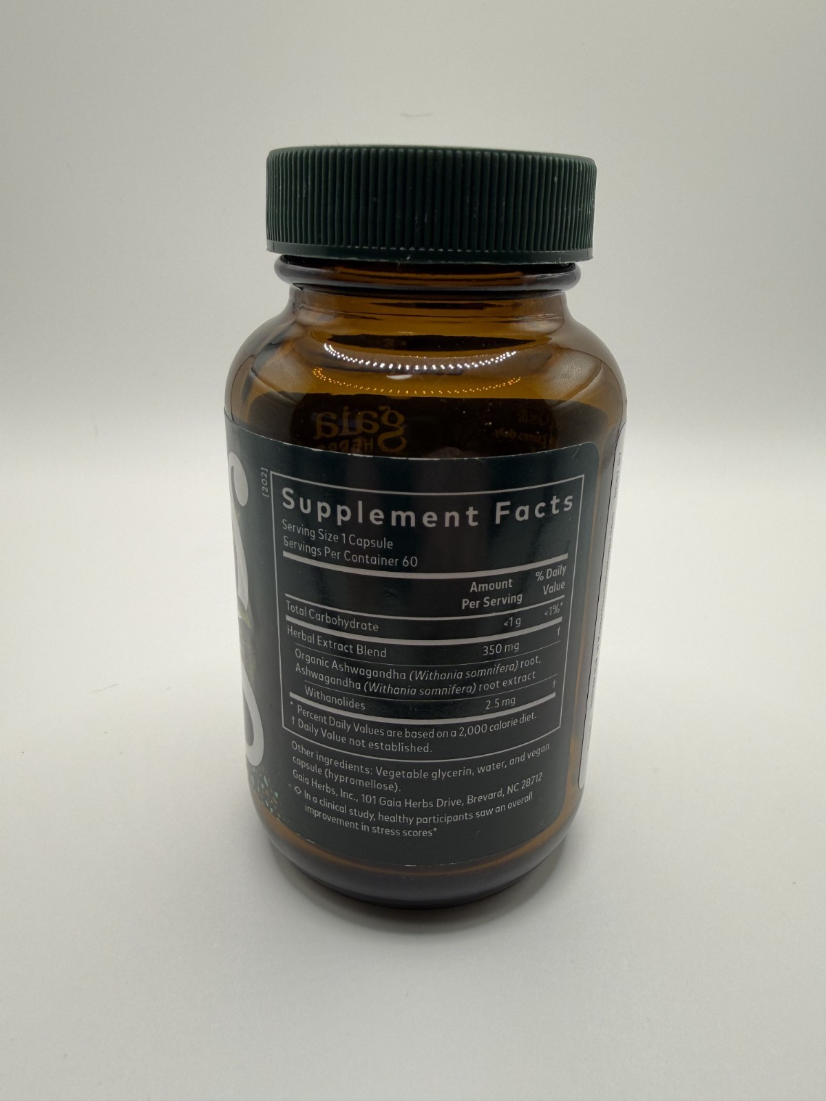 Gaia Herbs Stress ASHWAGANDHA ROOT Supplement 60 Liquid Phyto-Caps – Brand New