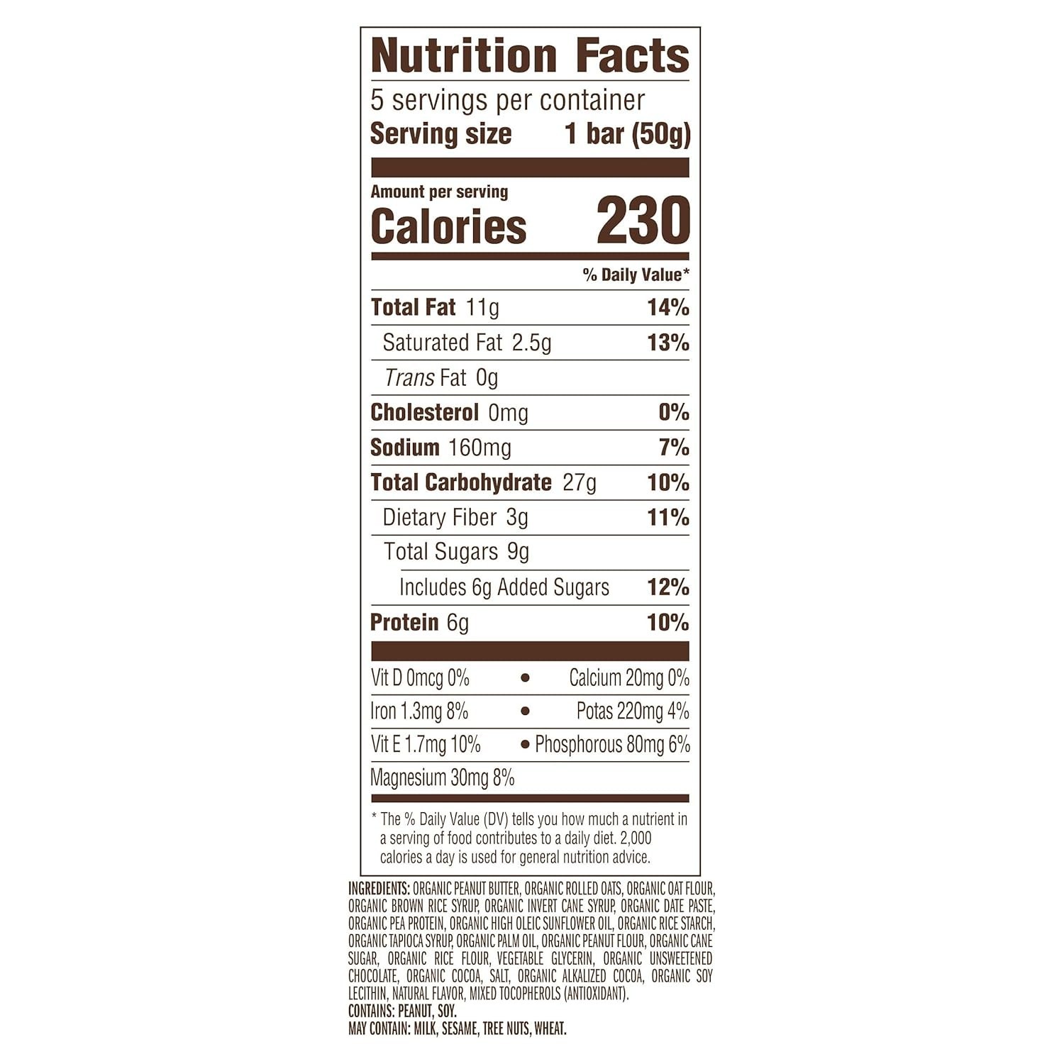 CLIF Nut Butter Bar – Chocolate Peanut Butter – 1.76 oz. (5 Pack)