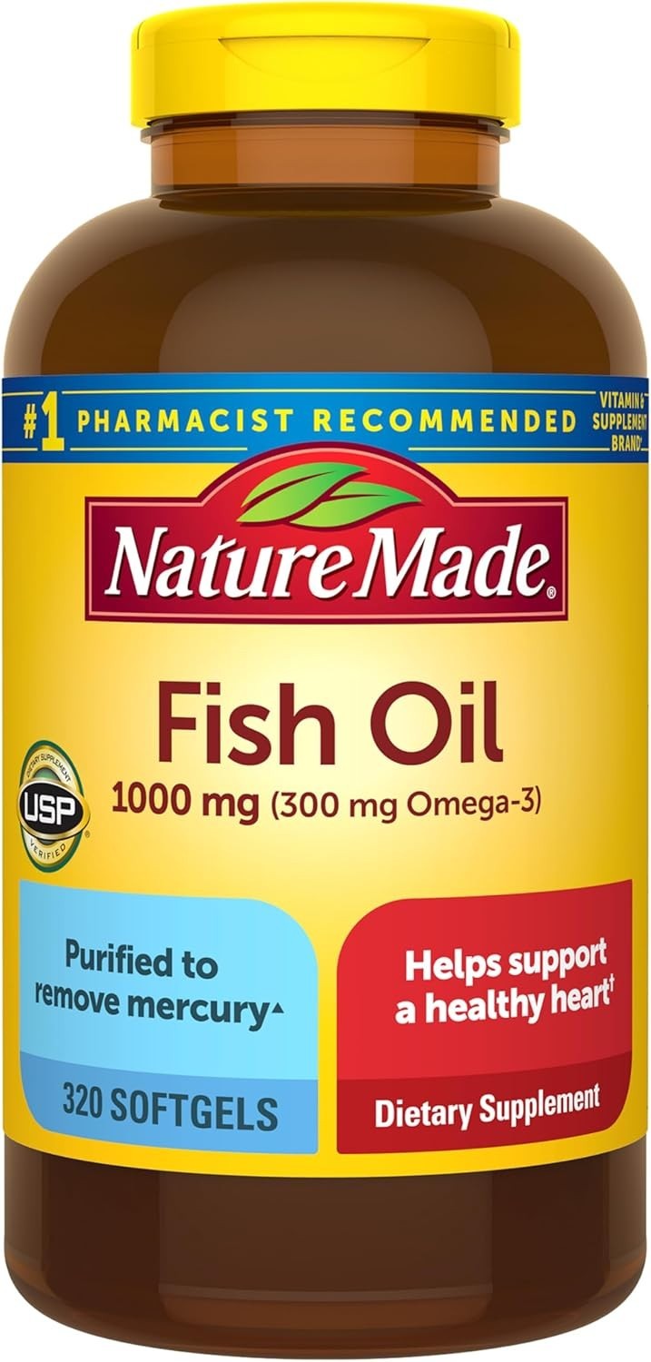 Omega-3 Fish Oil Softgels for Heart Health – 320 Count