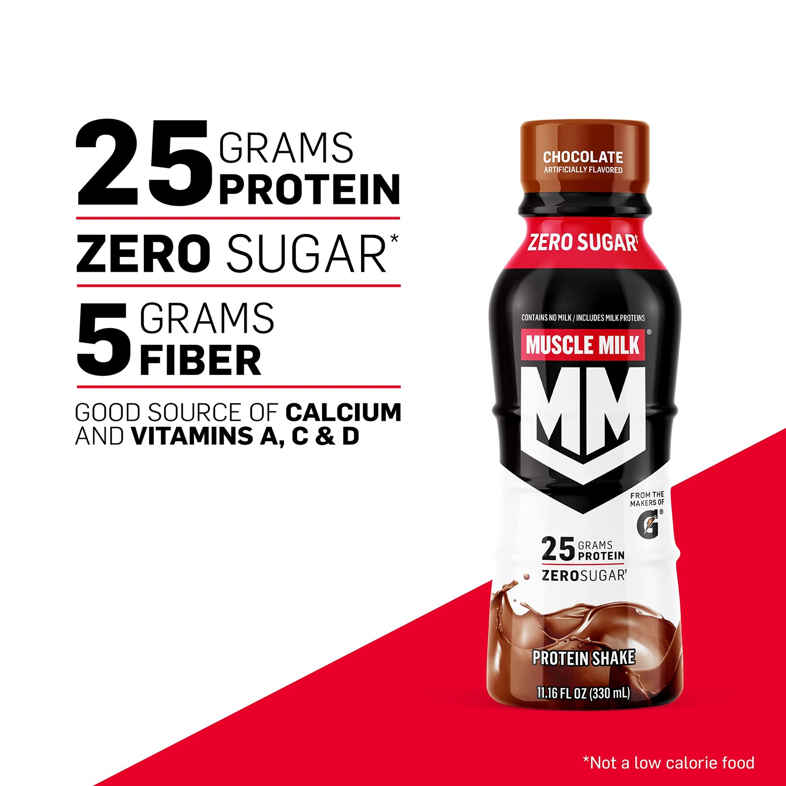 Muscle Milk Genuine Protein Shake, Chocolate, 25g Protein, 11.16 Fl Oz Pack o…