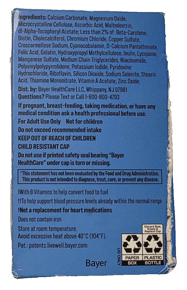 One A Day MEN’S MULTI Multivitamin 60 Tablets EXP: JUNE 2027