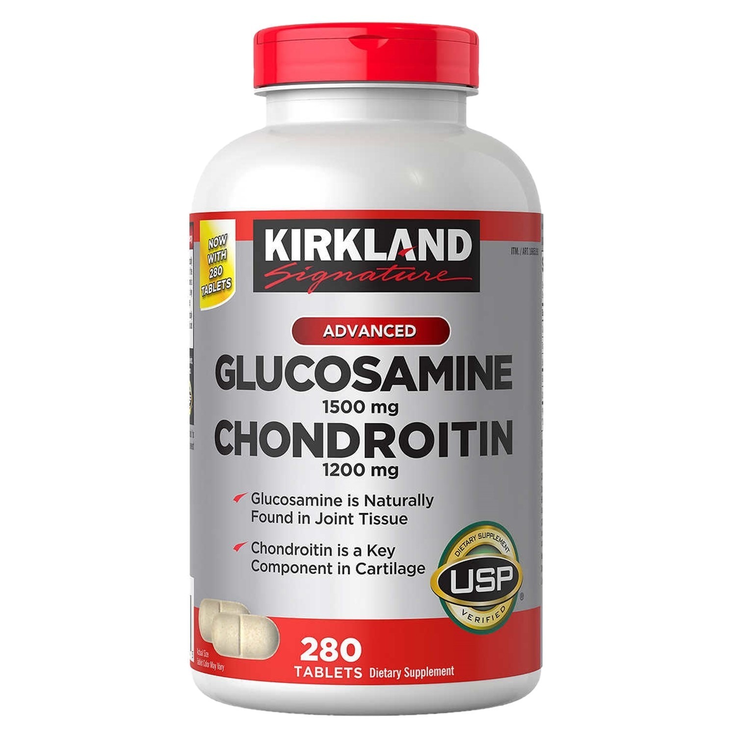 Kirkland Signature Glucosamine & Chondroitin, 280 Tablets x 1 pack [ exp 10/29]