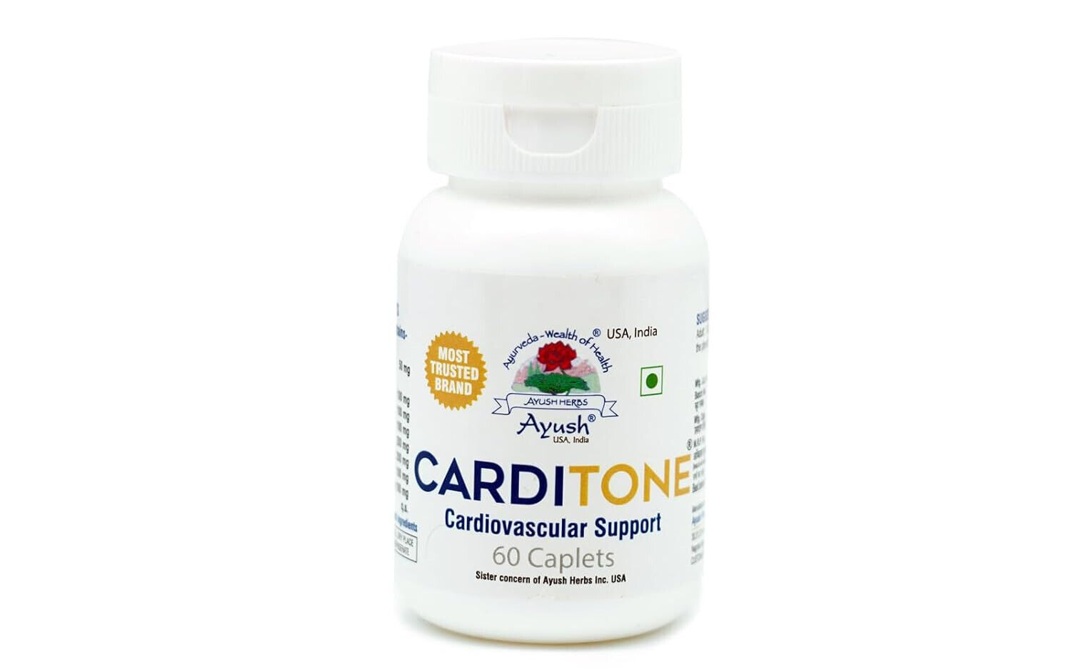 Carditone Ayush Herbs 60 caplets Cardiovascular Support + Free Shipping