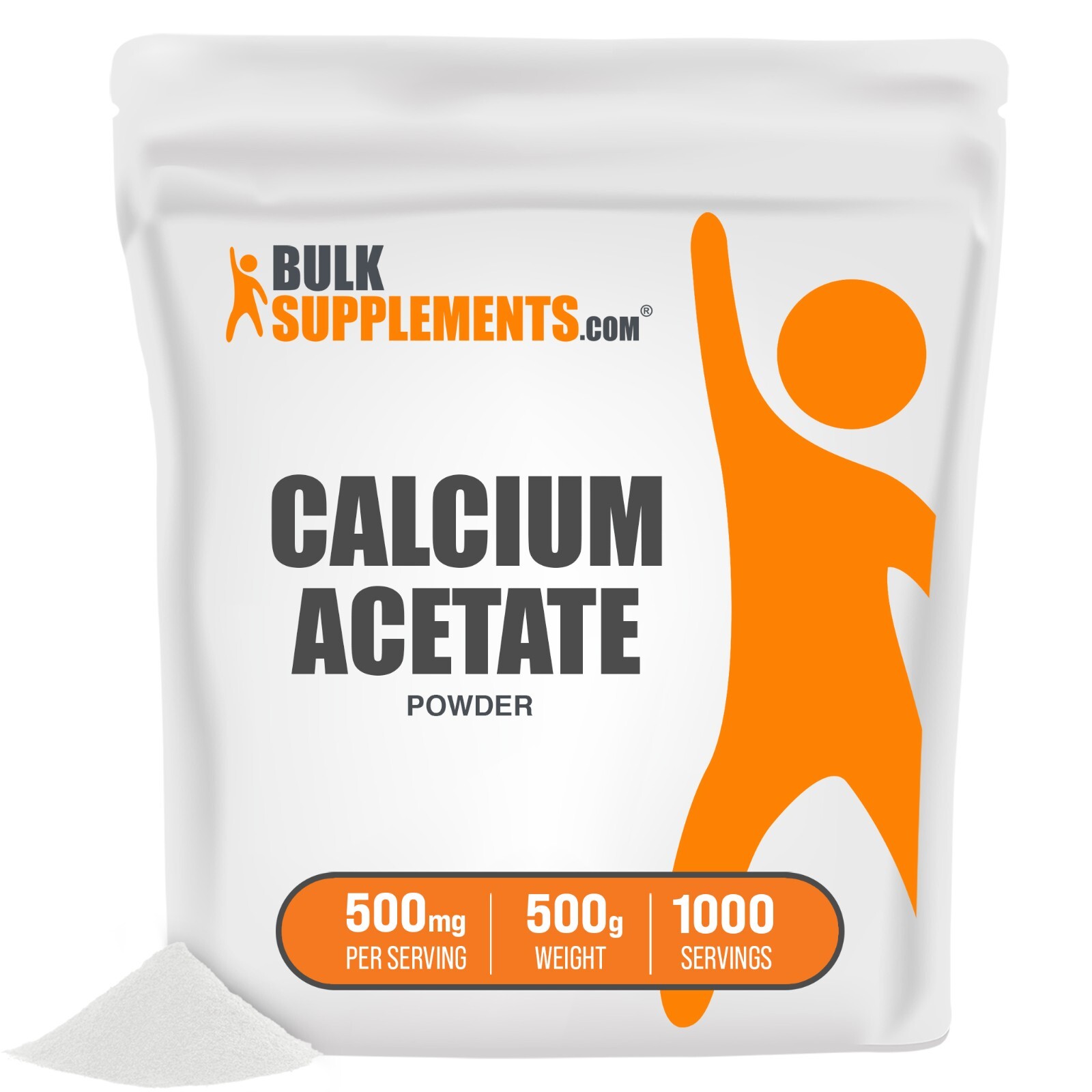 BulkSupplements Calcium Acetate – Build Strong Bones – Calcium Supplement