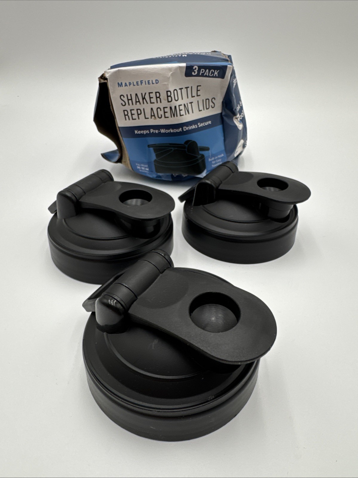 Maplefield 3 Pack Shaker Bottle Replacement Lids New In Box