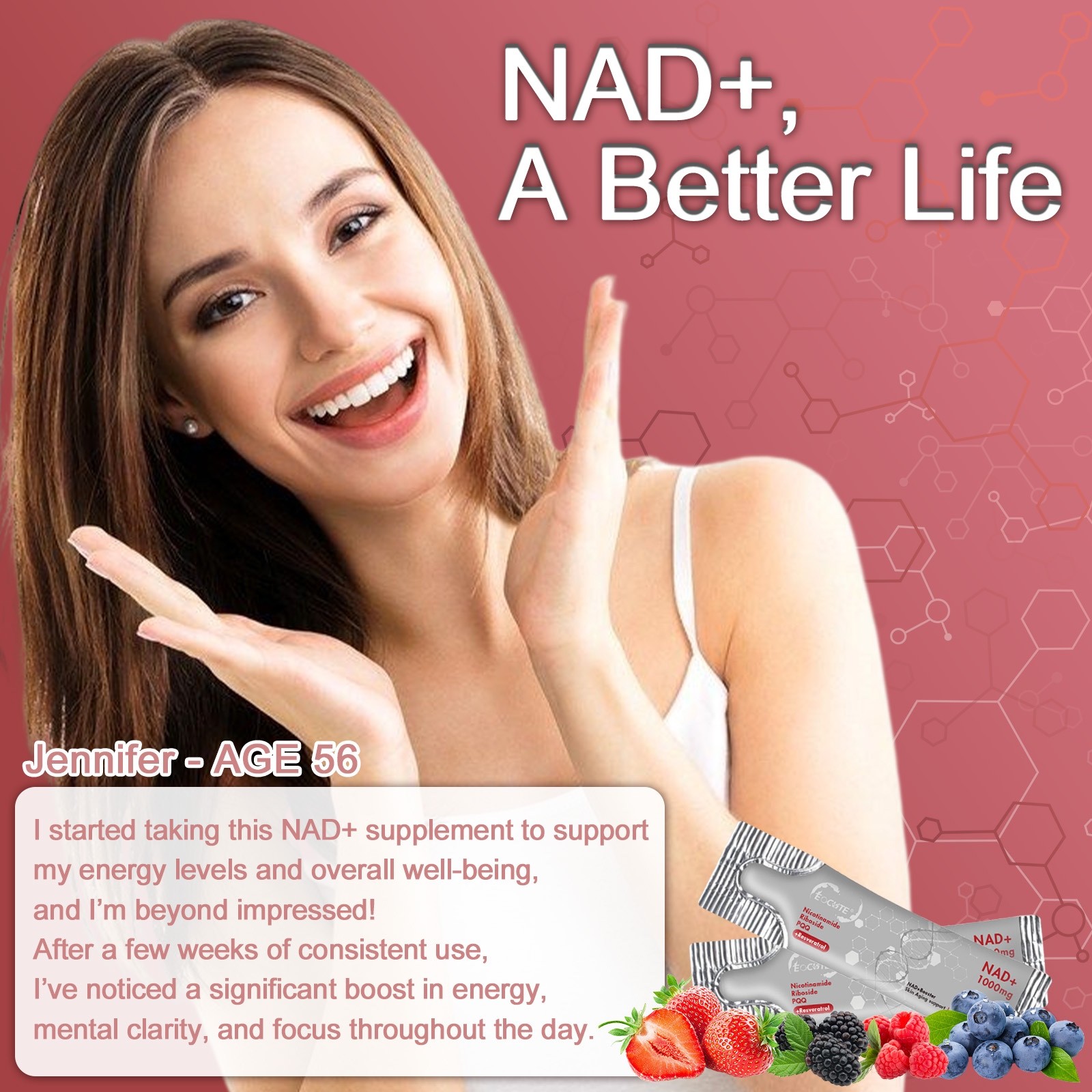NAD+ Supplement 30pcs, Premium Nicotinamide Riboside & Resveratrol, DNA Repair