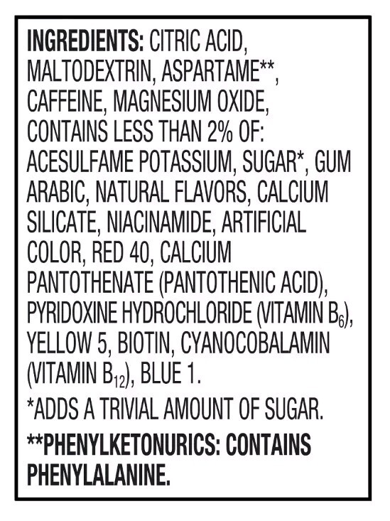 6 Pack – Great Value Pomegranate Lemonade Energy Drink Mix Caffeine 60 Packets