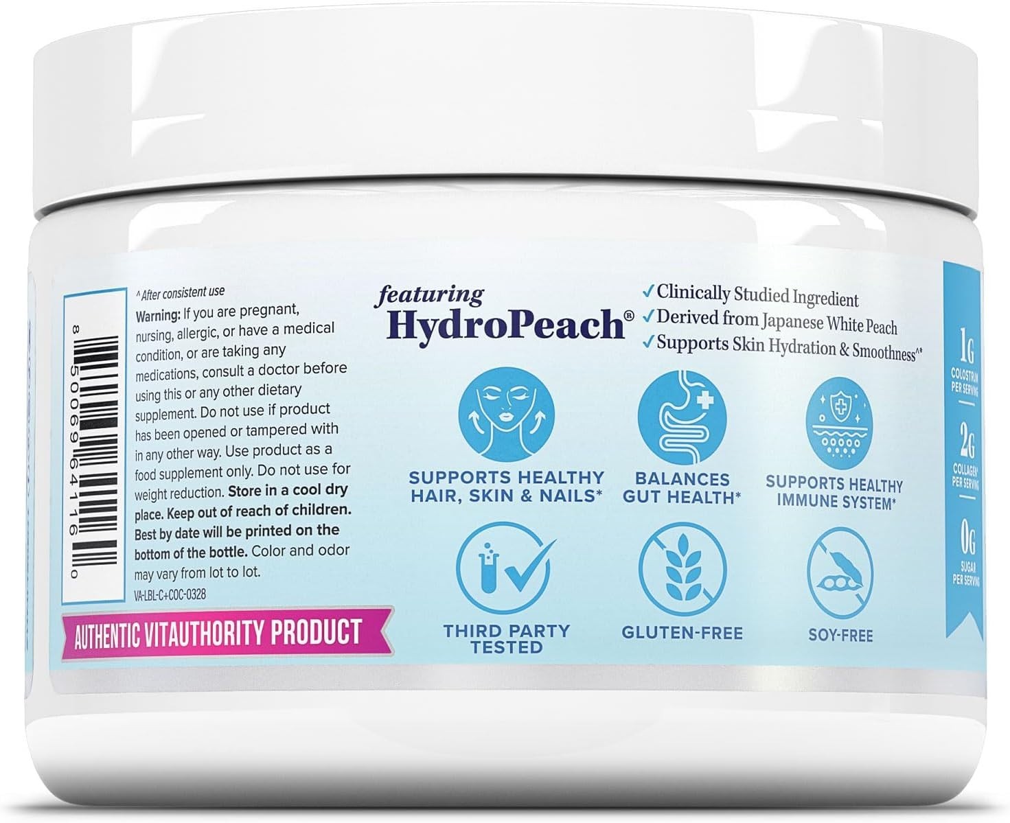 Colostrum & Hydrolyzed Collagen Supplement Gut & Immune Support Unflavored