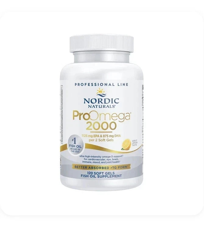 Nordic Naturals ProOmega 2000-D – Concentrated Omega-3s with Vitamin D3, 120 Ct