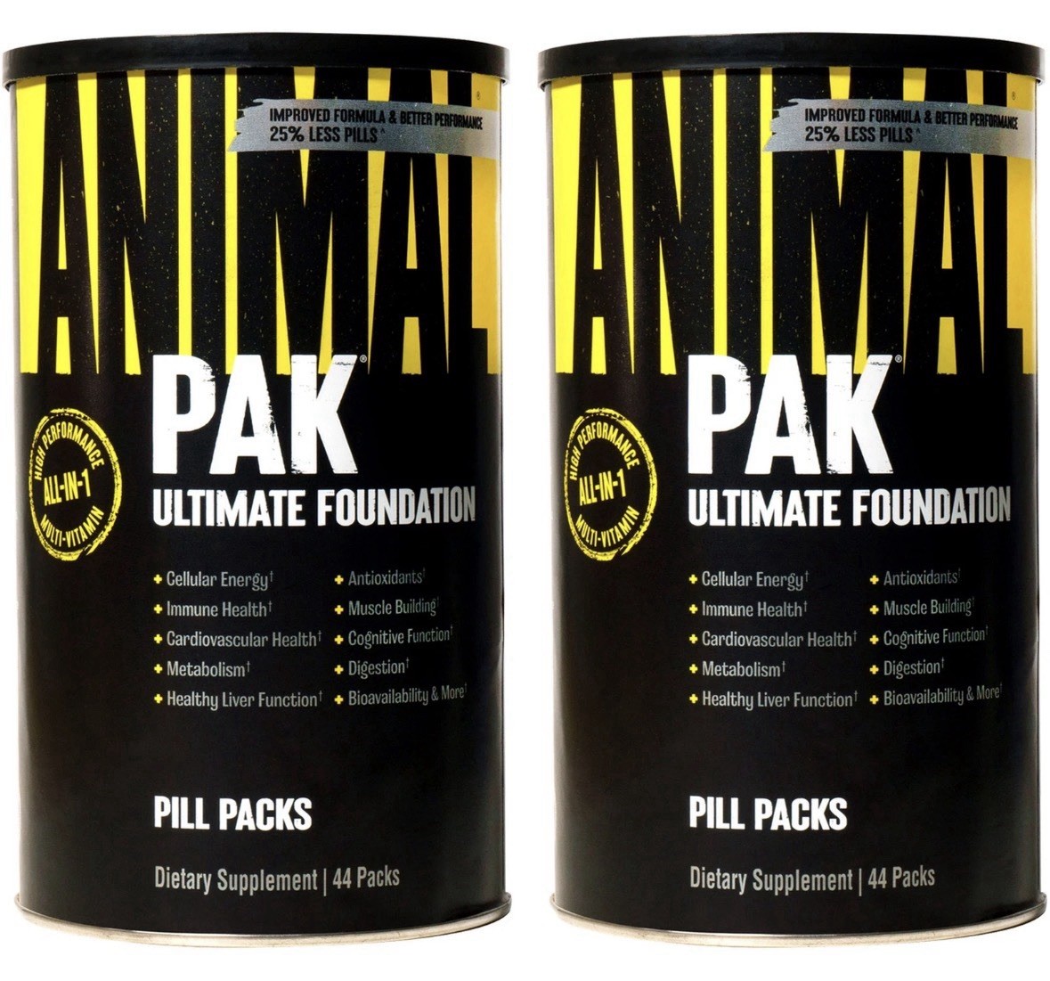 Universal Nutrition Animal Pak 2 Can Lot 88 Total Packs (Two 44 Packs)