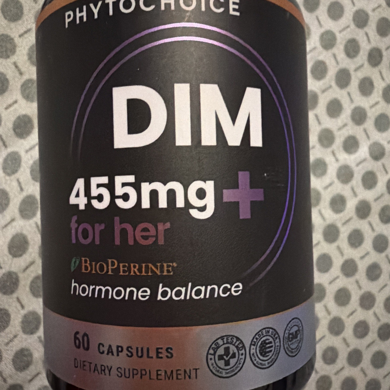 Phytochoice DIM (Diindolylmethane) 350mg w/ Bioperine & Brocolli Extract 60 Days