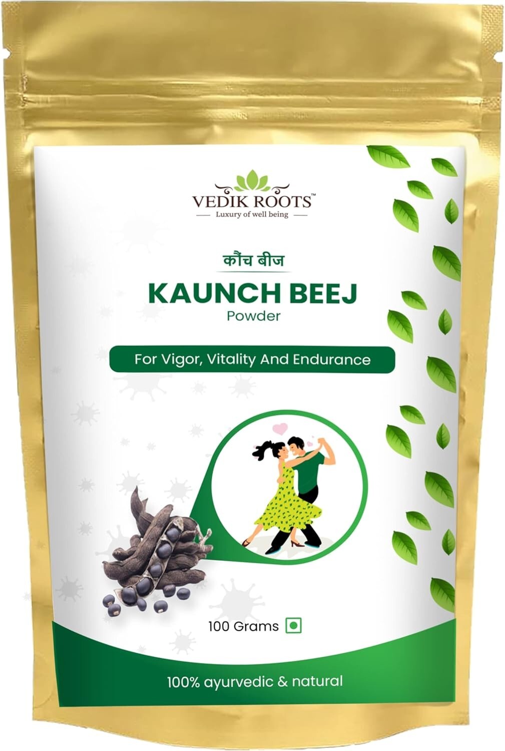 Kaunch Beej Powder – Boost Strength & Stamina with Ayurveda, 3.5oz