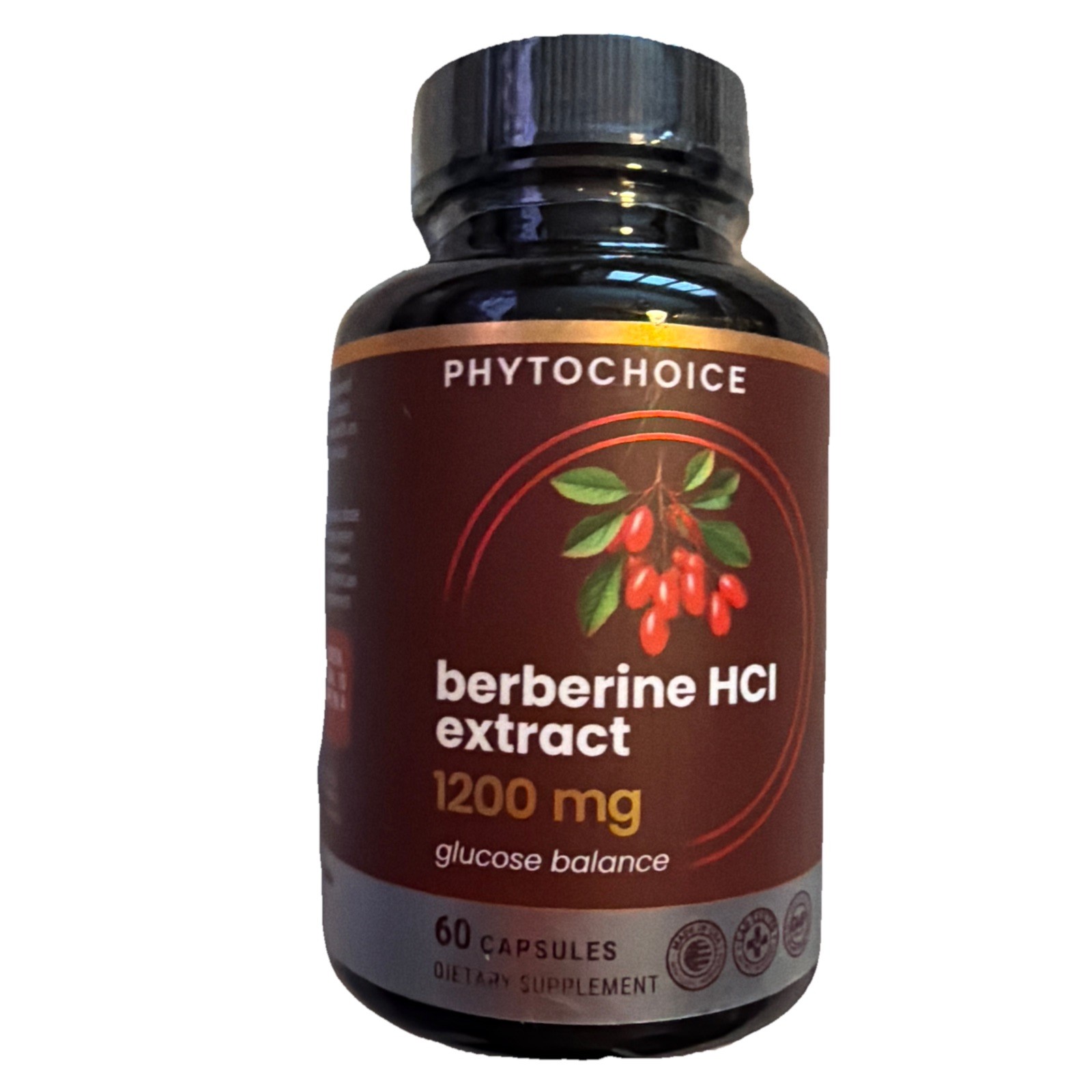 Phytochoice Berberine HCl extract 1200 mg glucose balance 60capsules