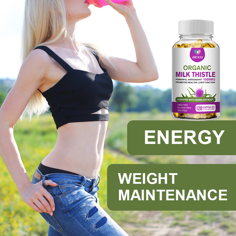 Milk Thistle (Silymarin) Dandelion Root Capsules 1000mg Liver Health Supplement