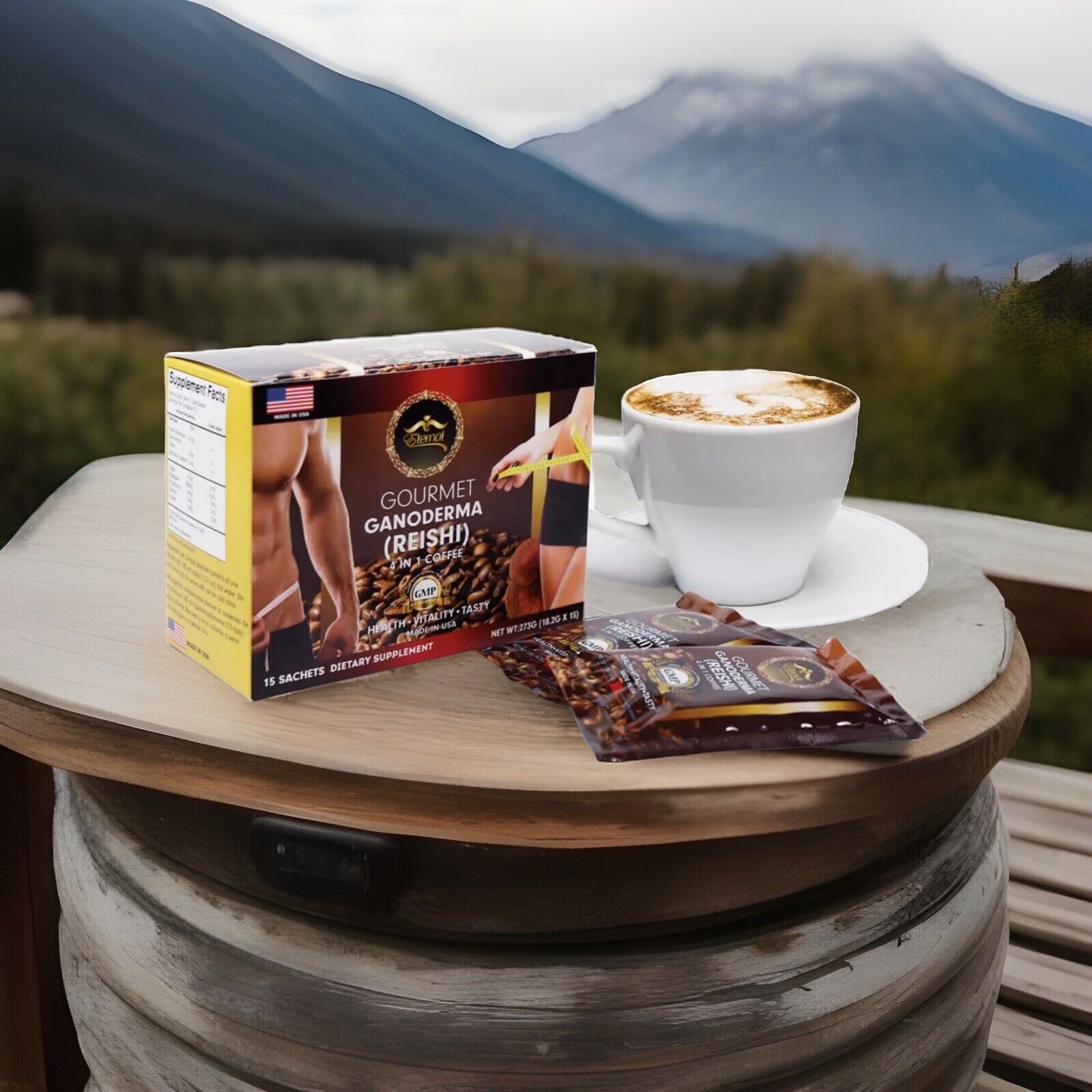 Eternal Spirit Beauty Cafe con Ganoderma Reishi 4 En 1 Muy Bueno