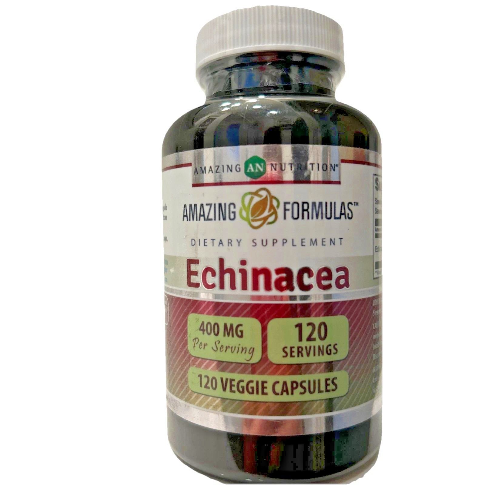 Amazing Nutrition Formulas Echinacea 400 Mg 120 Capsules, 120 Servings, 6/26
