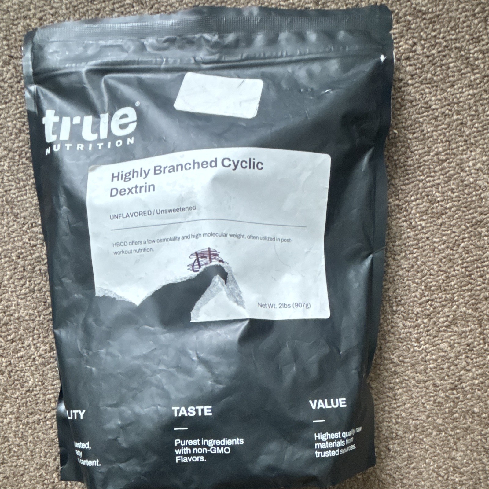 True Nutrition Highly Branched Cyclic Dextrin Non-GMO Unflavored Powder 2 lb