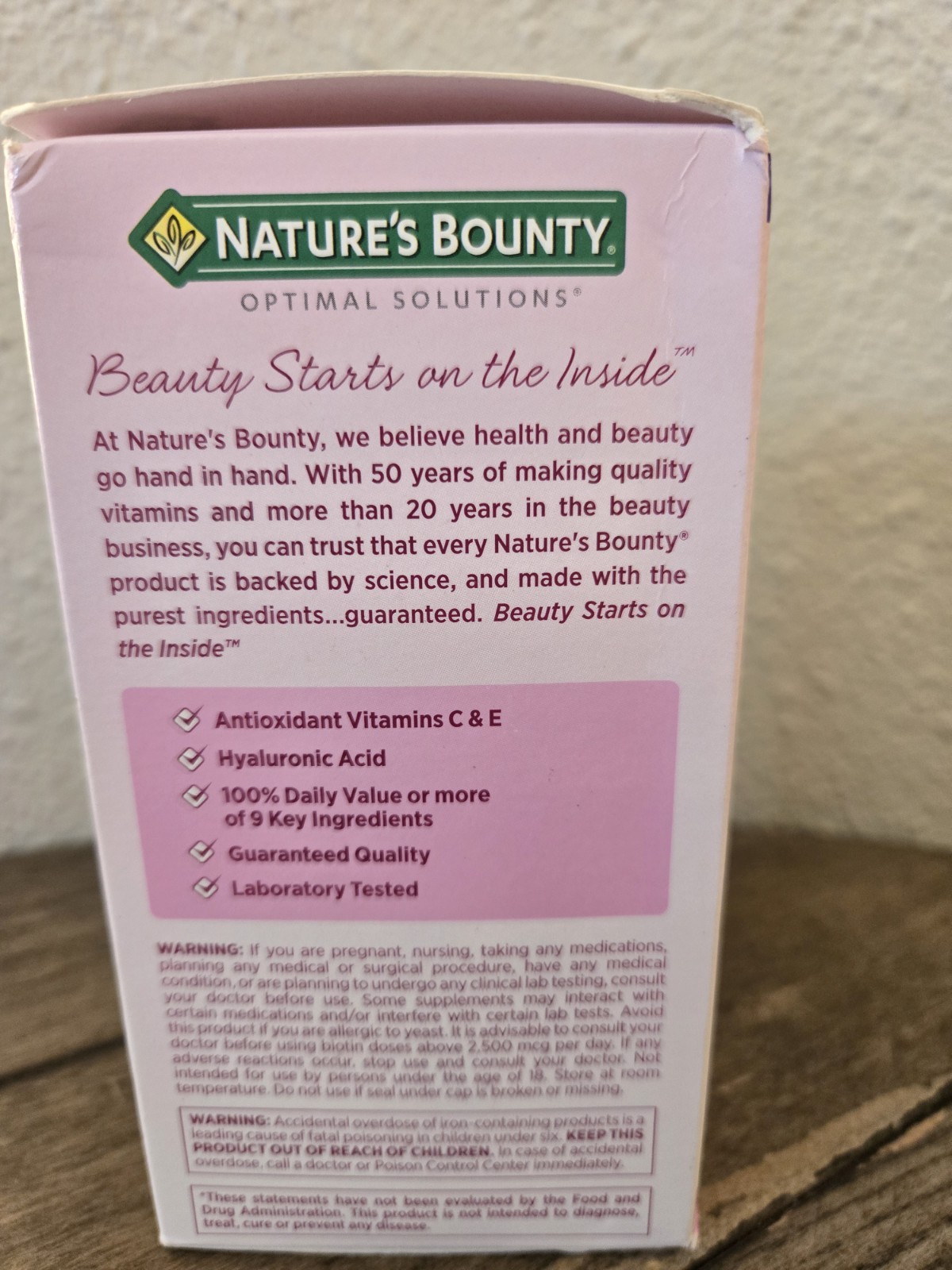 Natures Bounty Advanced Hair, Skin & Nails Argan-Infused Vitamin Supplement 8/26