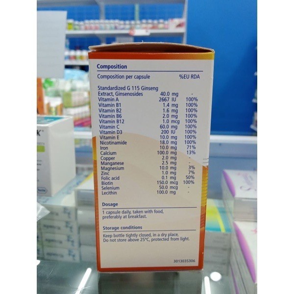 Geriatric Pharmaton Ginseng Extract Multi Prophylaxis Age 30 capsules