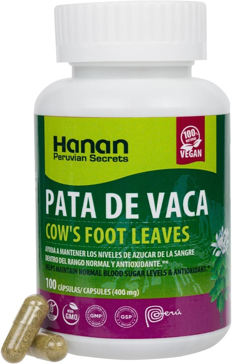 Pata de Vaca 100 Capsules (Cow’s Foot Leaves) – Herbal Supplement from Peru
