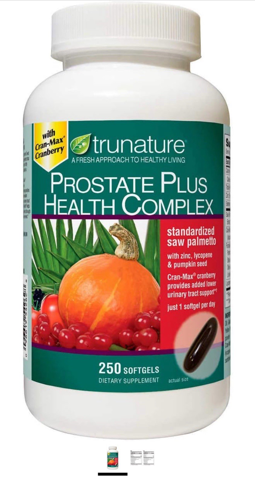 trunature Prostate Health Complex, 250 Softgels. USA Stock