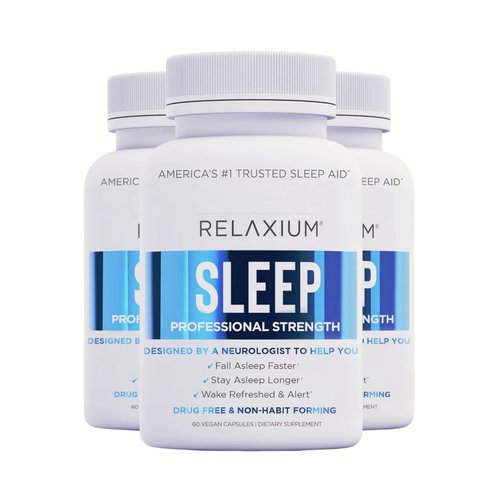 3-Pack Relaxium Sleep Plant-based Sleep Supplement Better Dietary (180 Capsules)