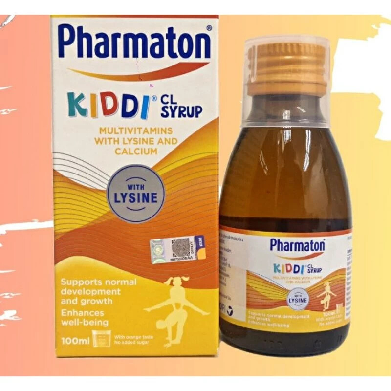 Pharmaton Kiddi CL Syrup Multivitamin with Lysine & Calcium 100ml x 2