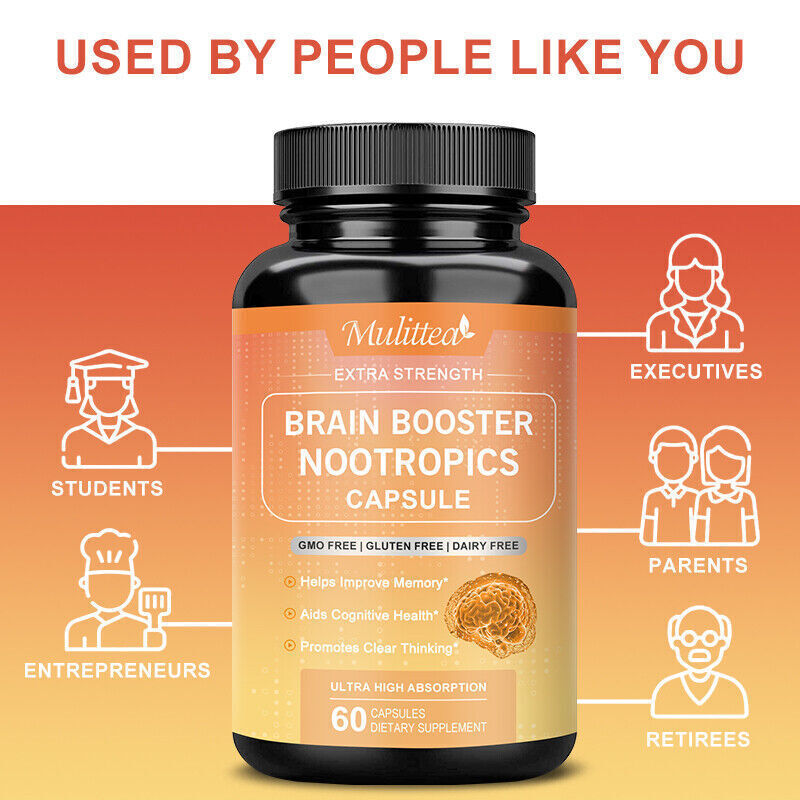 Brain Supplements & Nootropics – Memory Focus Mental Concentration Booster Caps
