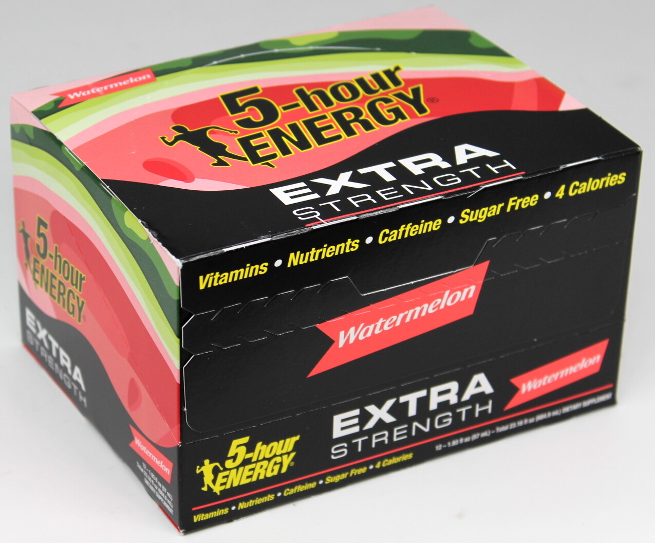 5 Hour Energy Extra Strength Watermelon 12 Count Box 1.93 oz Shots Five Hr New