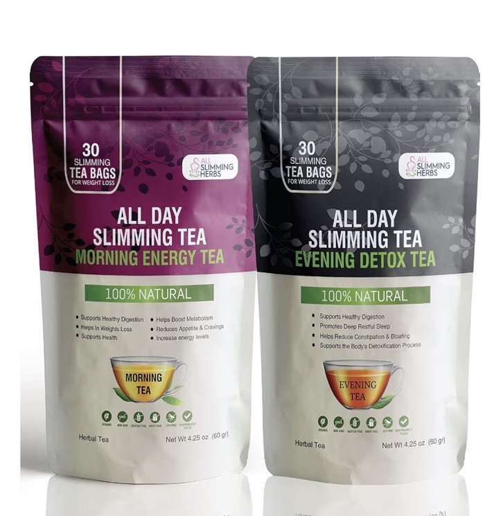 All Day Slimming Tea For Weight Loss – All Natural 30 Days Detox Tea That Fla…