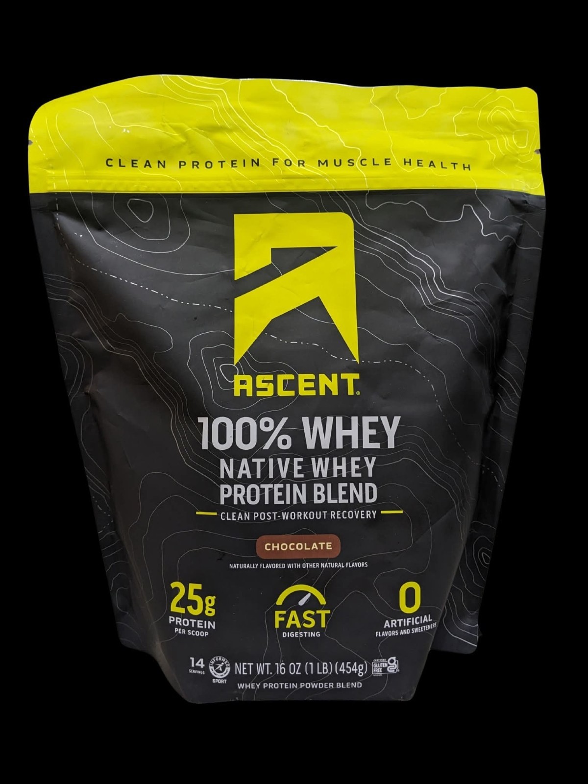 FIVE PACK – -Ascent Native Whey Protein Powder Blend, Chocolate, 1 lb BAGS
