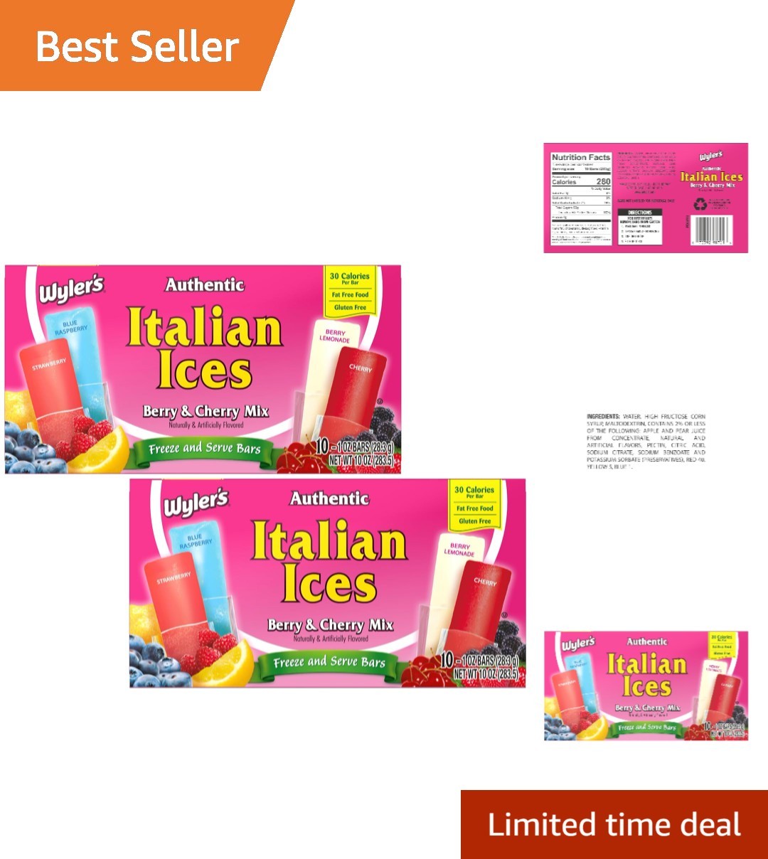 20 Refreshing Wyler’s Berry & Cherry Italian Ices – Perfect Summer Snack