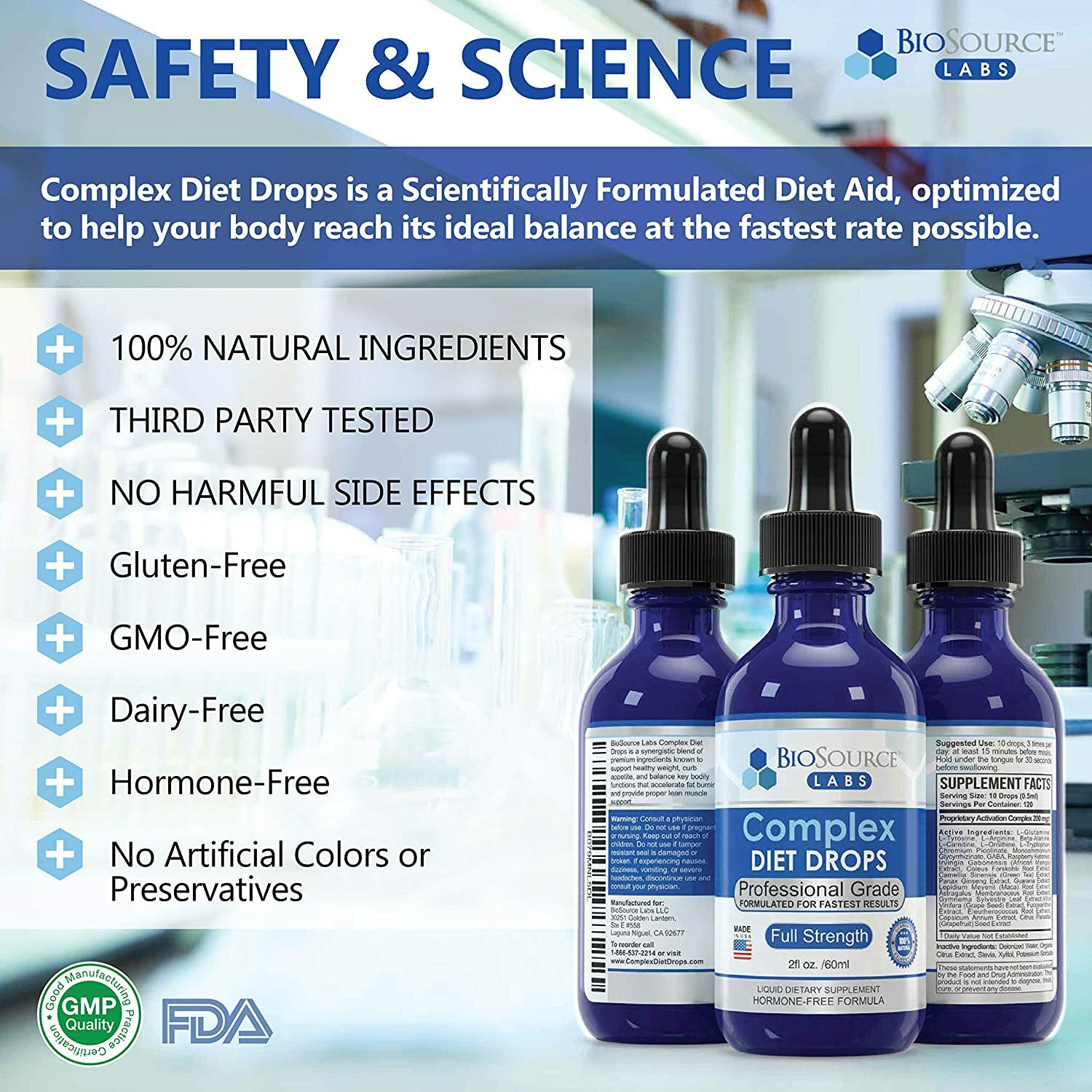 Complex Diet Drops – Natural Weight Management Drops 2 oz – Pack of 6